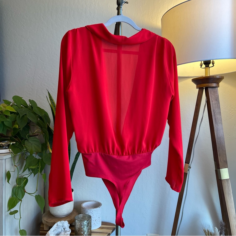 Nordstrom Open Edit Wrap Bodysuit Size Medium In … - image 3